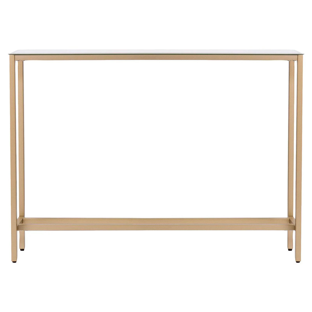 Gold Narrow Mirror Top Console Table V294
