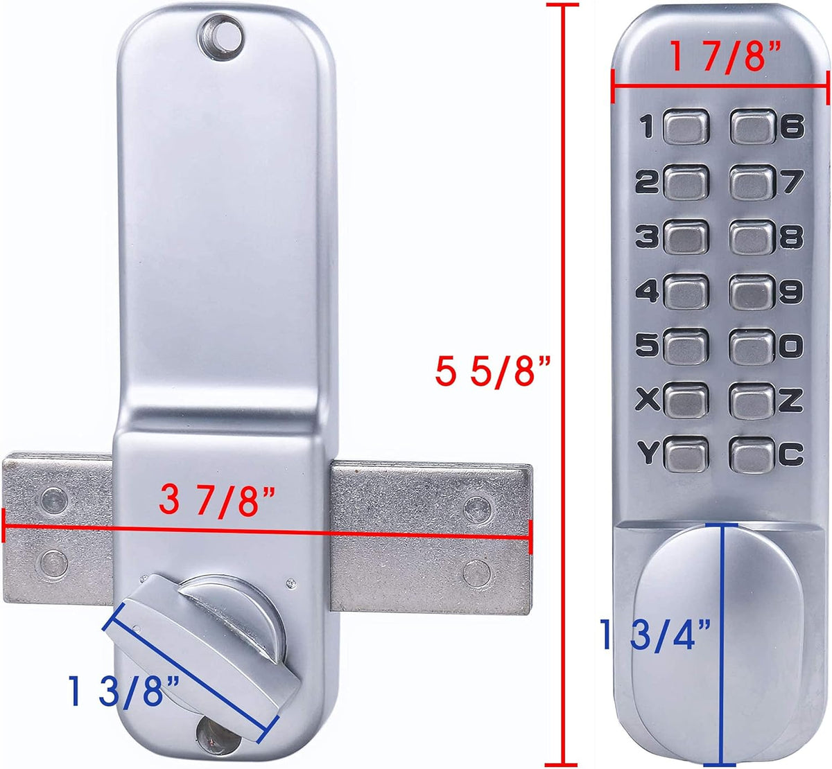 Satin Chrome Combination Surface Mount Deadbolt K9627