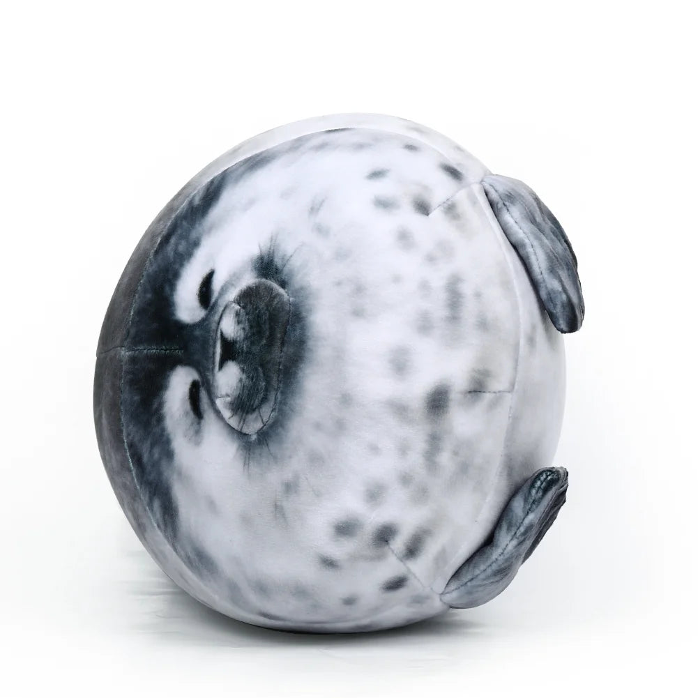 Gray 11.8 inch Plush Seal Pillow M143