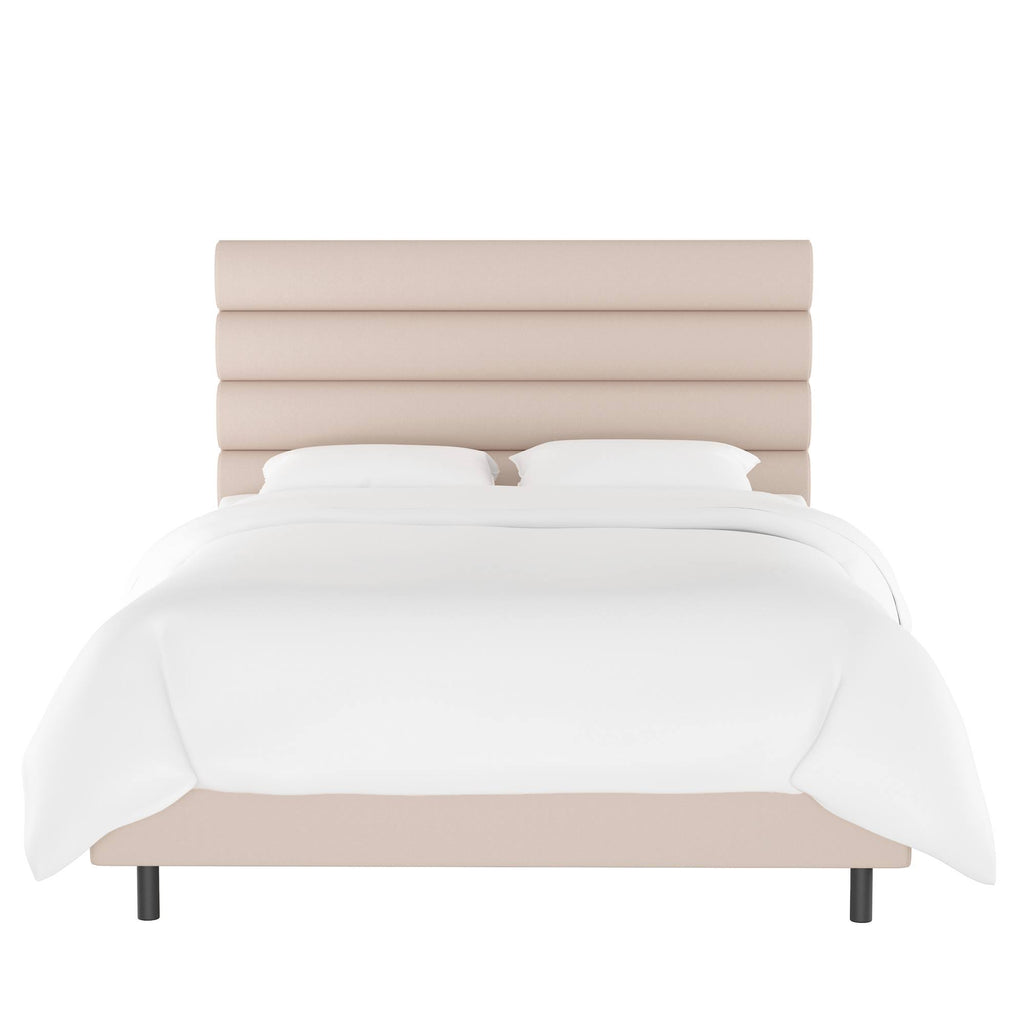 Full Velvet Ivory Bed B266021