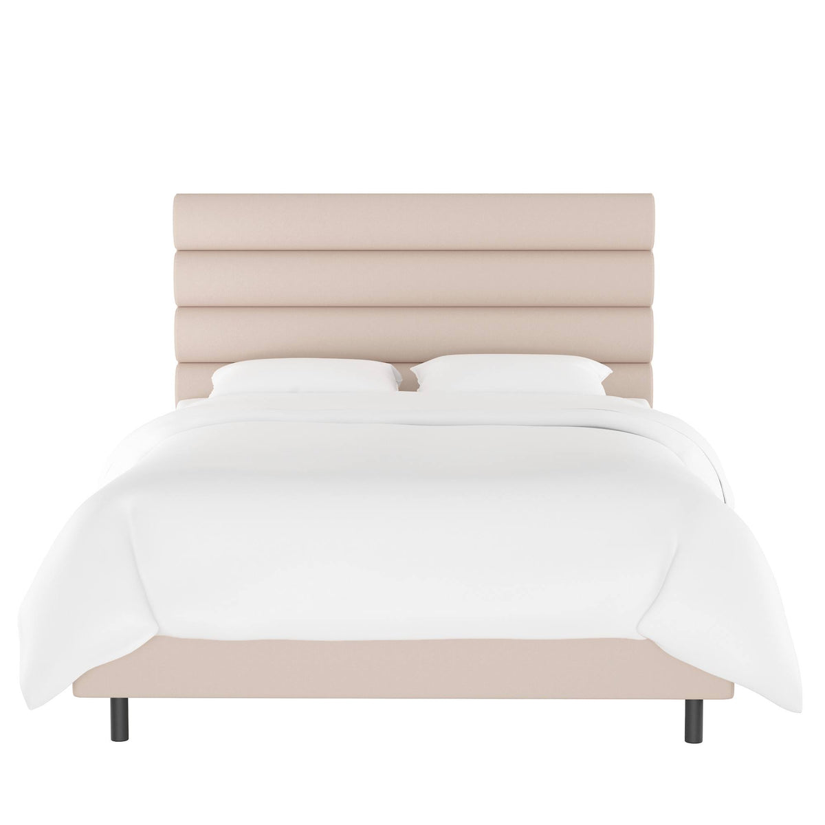 Full Velvet Ivory Bed B266021