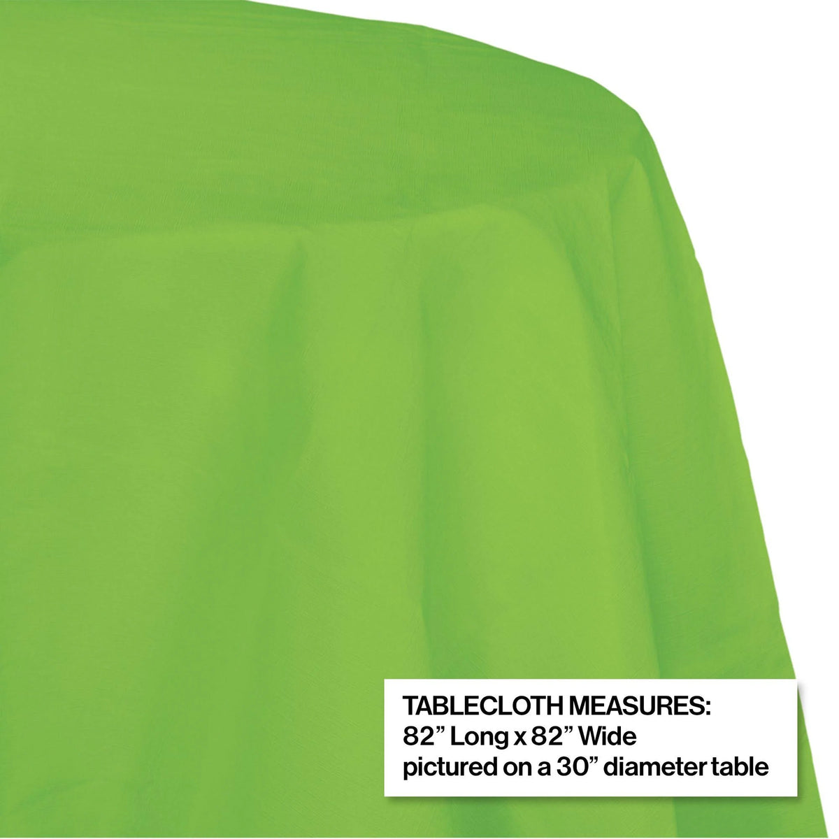 Pack of 12 Lime Green Disposable Tissue Table Covers 82x22 F33969