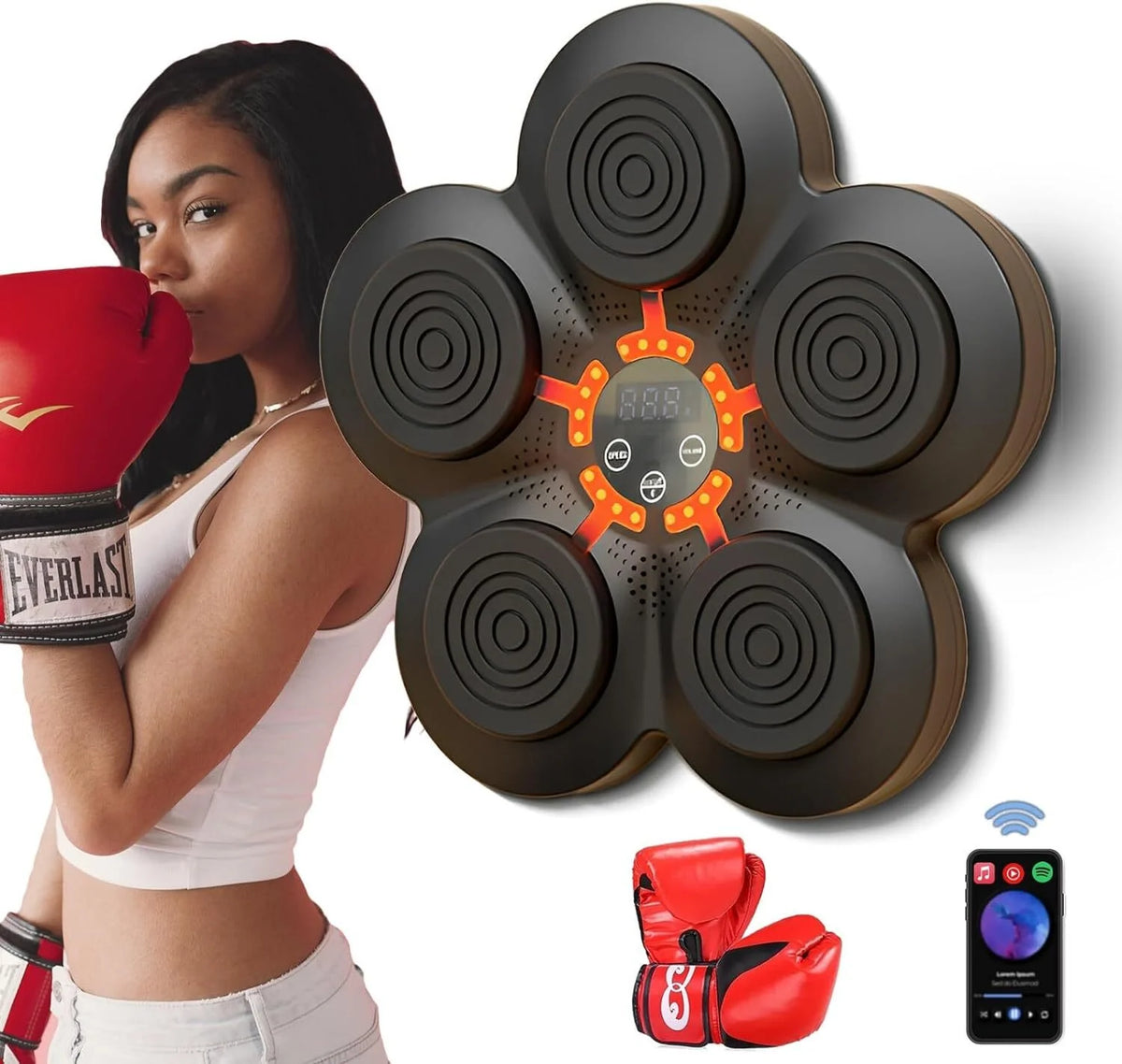 Wall Mounted Bluetooth Music Boxing Machine with Boxing Gloves T249