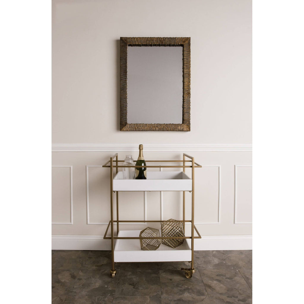 White and Gold Shelving Unit Q576826