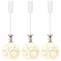 3-Light Track Pendant Light with Glass Shade J762571