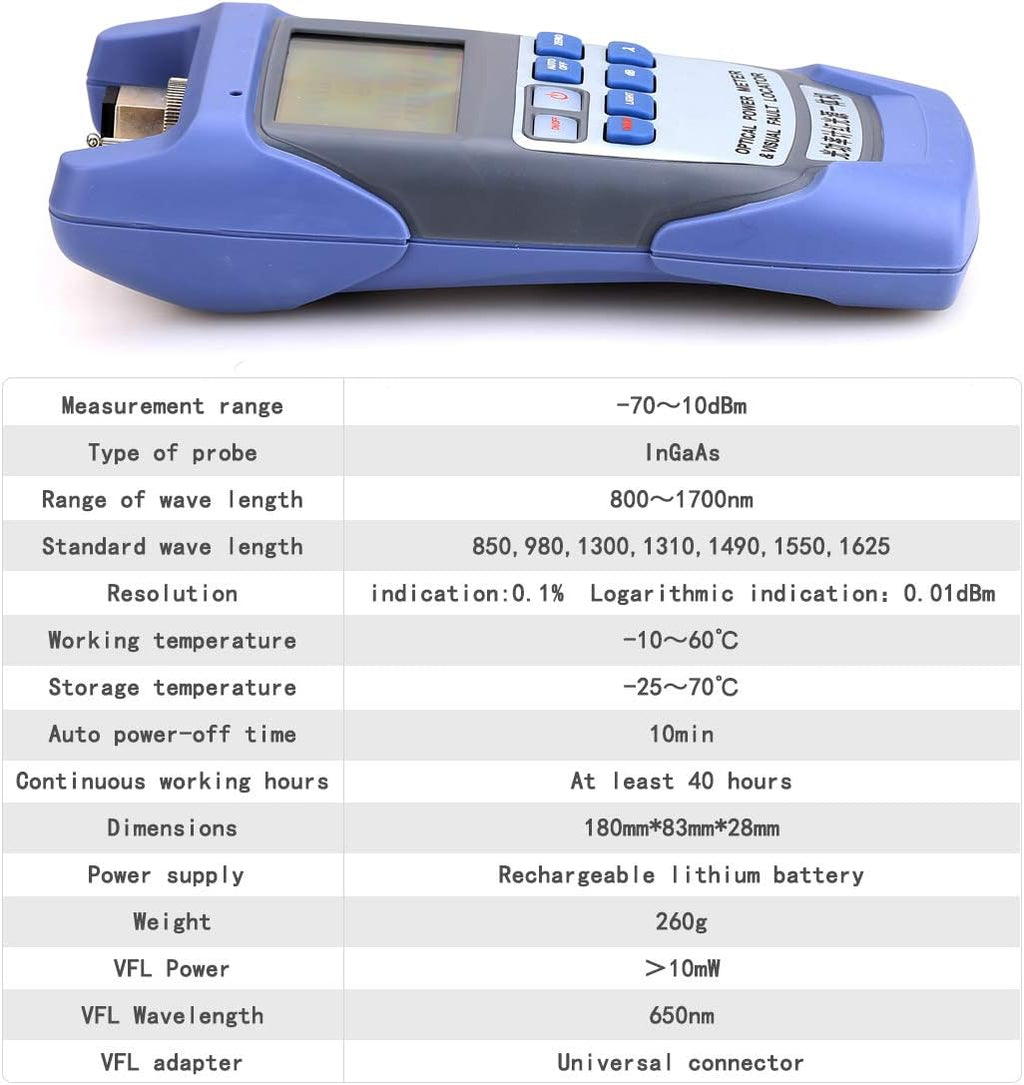 Fiber Optical Power Meter with SC and FC Connector and Visual Fault Locator E24057