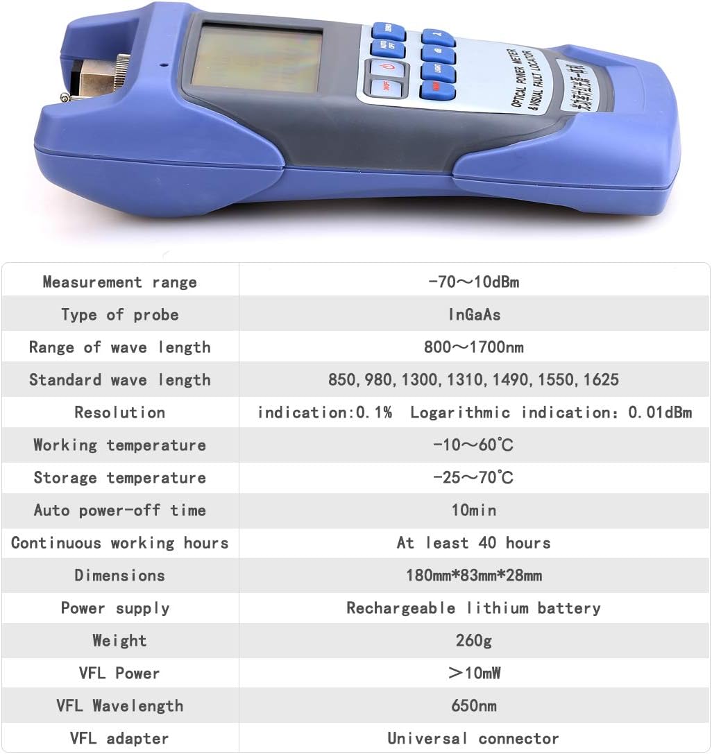 Fiber Optical Power Meter with SC and FC Connector and Visual Fault Locator E24057