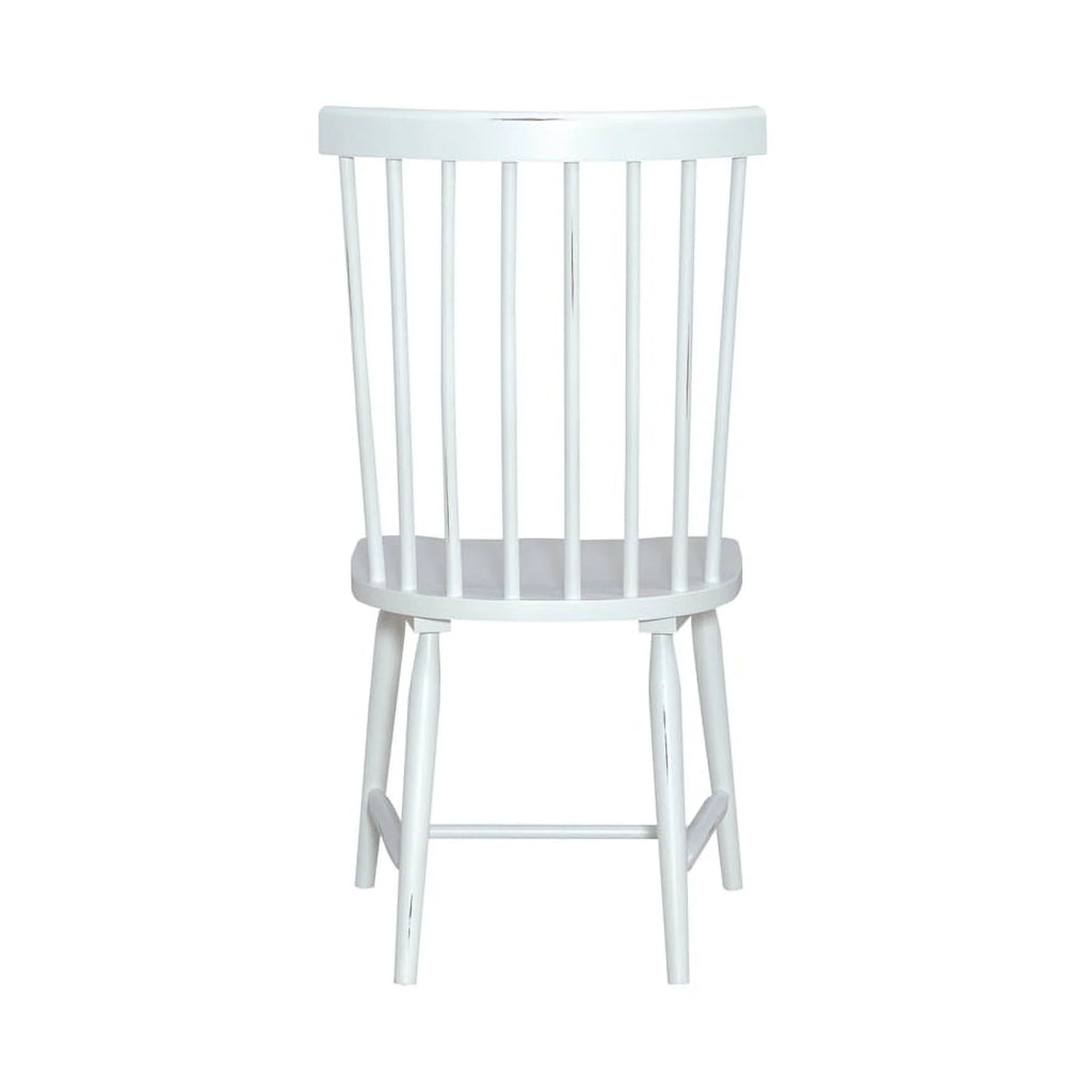 White Spindle Back Side Chair V204061