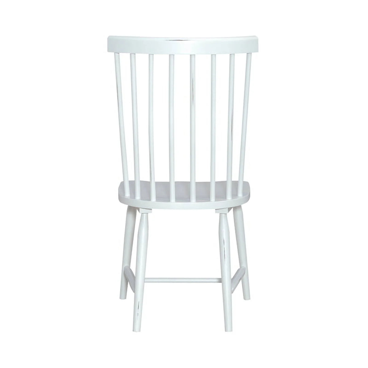 White Spindle Back Side Chair V204061