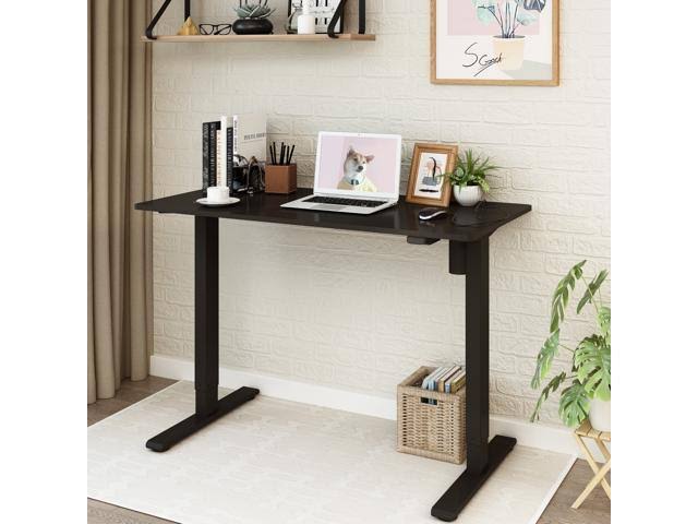 Black 48 x 24 Inches Height Adjustable Electric Sit Stand Desk N369