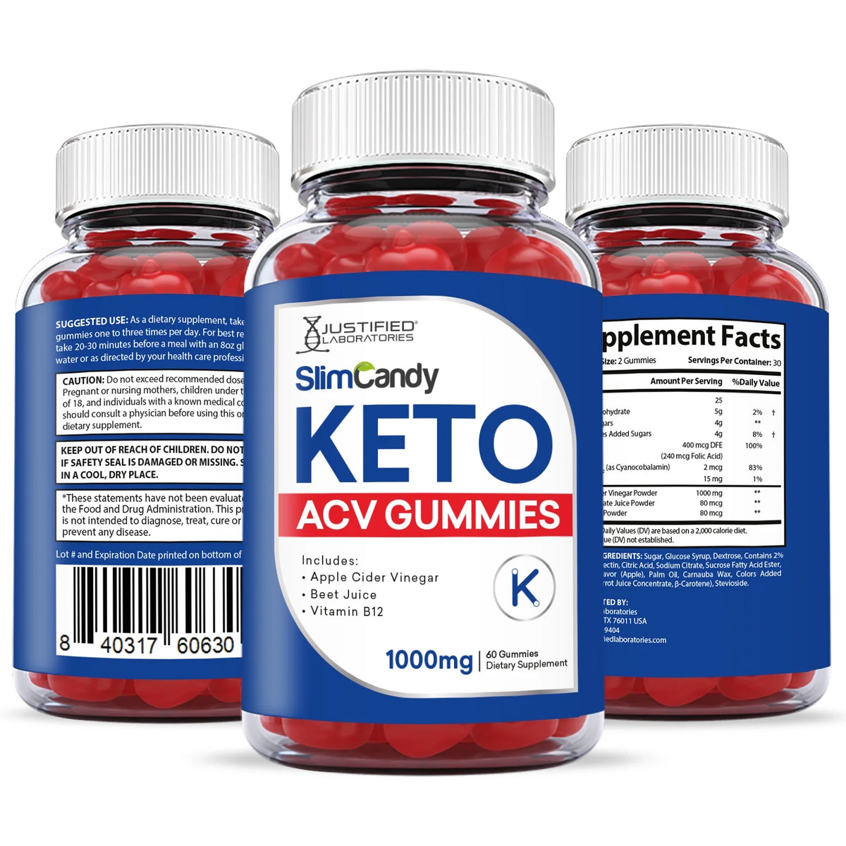 Keto ACV Gummies 1000MG 180 Count M977752
