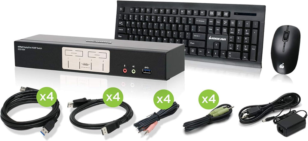 4K DisplayPort KVMP Switch with HDMI and DisplayPort Out USB 3.0 and RS-232 X26137
