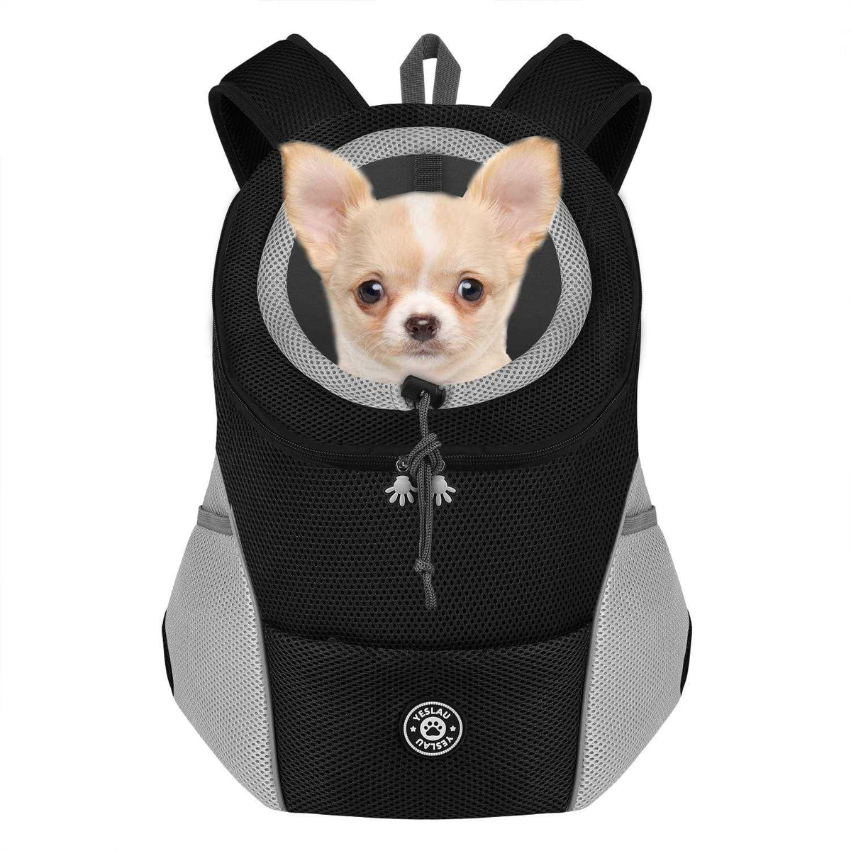 Dog Backpack Carrier Pet Carrier for Small Medium Dogs Travel Bag Breathable Adjustable with Safety Reflective Strips W273