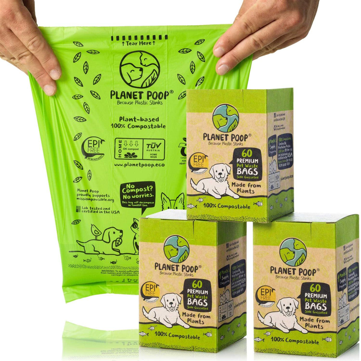 Compostable Dog Poop Bags on Refill Rolls P484