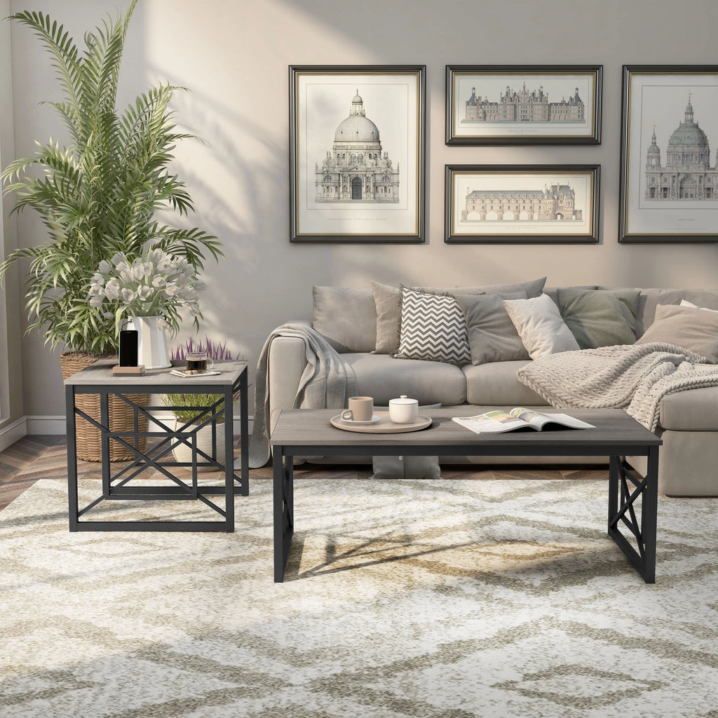 Steel 2-Piece Coffee Table Set C999992