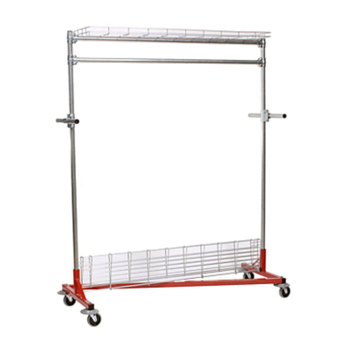 Blue Steel Rolling Garment Rack H1386