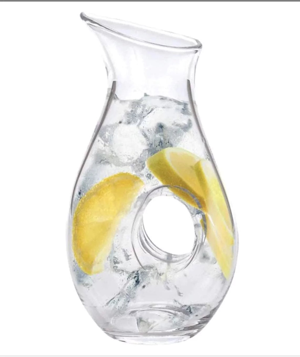28 Oz Mouth-Blown Lead-Free Crystal Pitcher G973