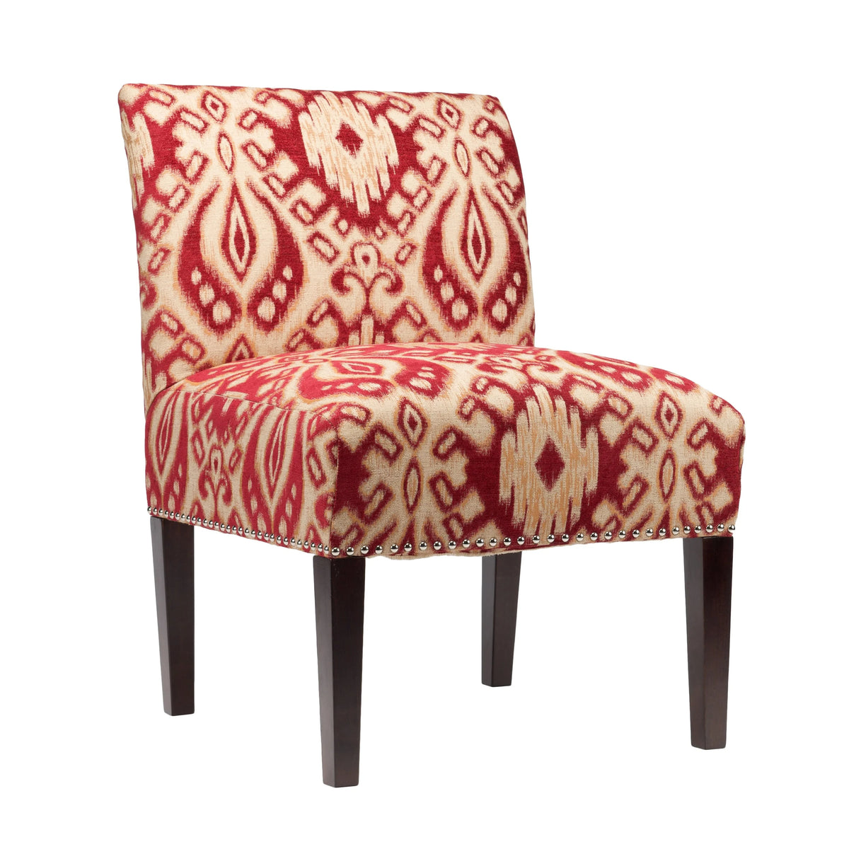 Brown Geometric Accent Chair V6930