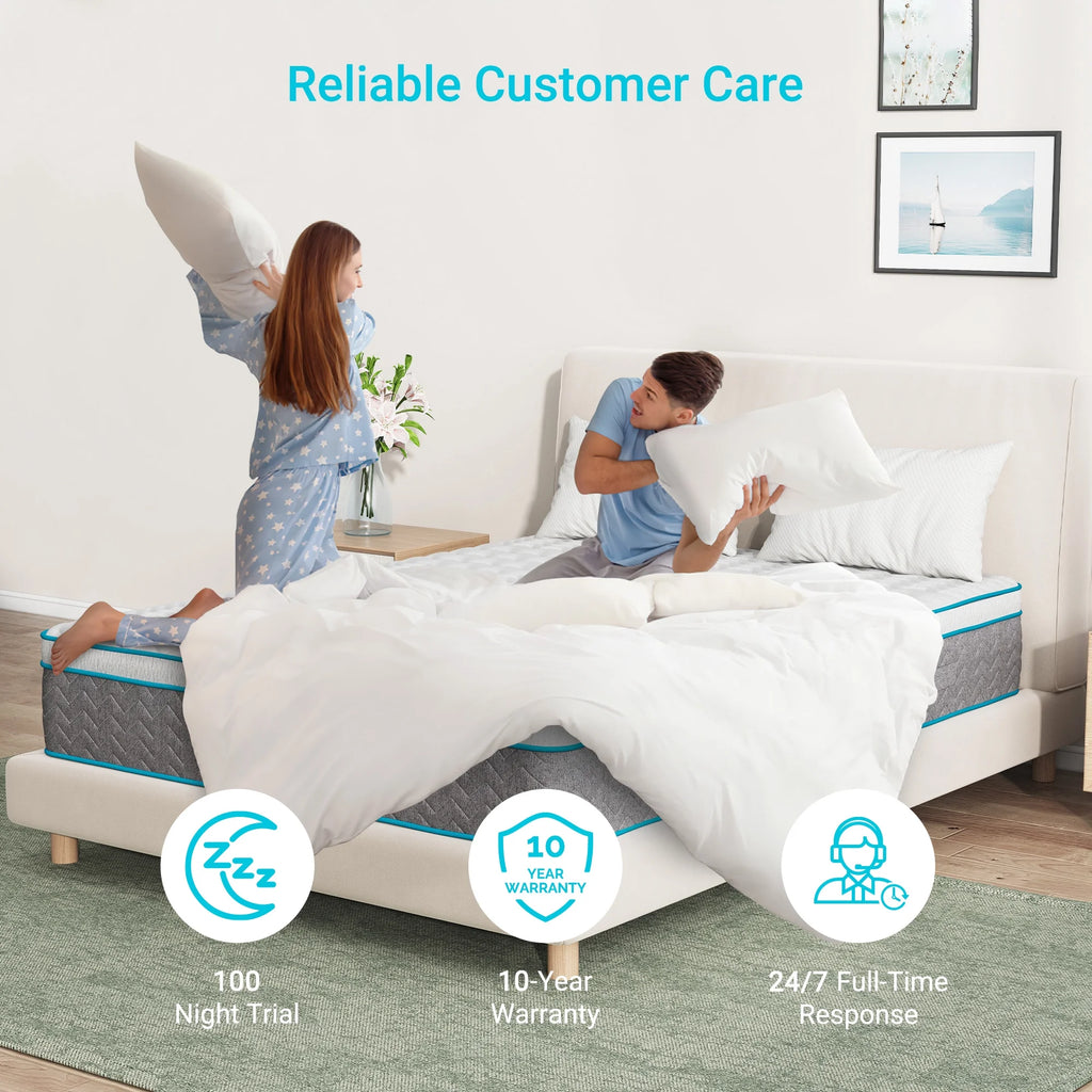 Full Size 10 inch Memory Foam Hybrid Mattress O8501