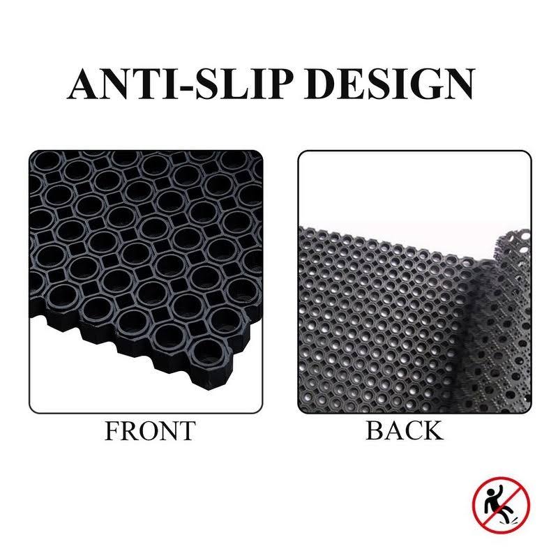Octagonal 100% Rubber Hollow Mat D803220