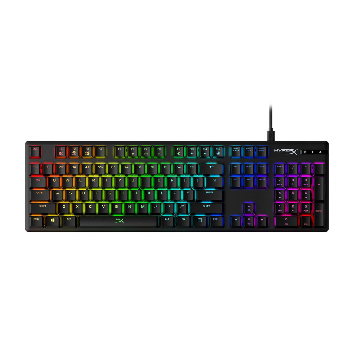 Wired Gaming Mechanical Red Switch Keyboard with RGB Back Lighting - Black O914