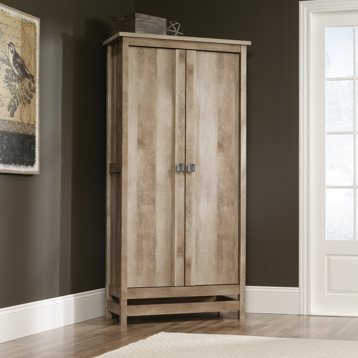 Lintel Oak Finish Storage Cabinet O638359