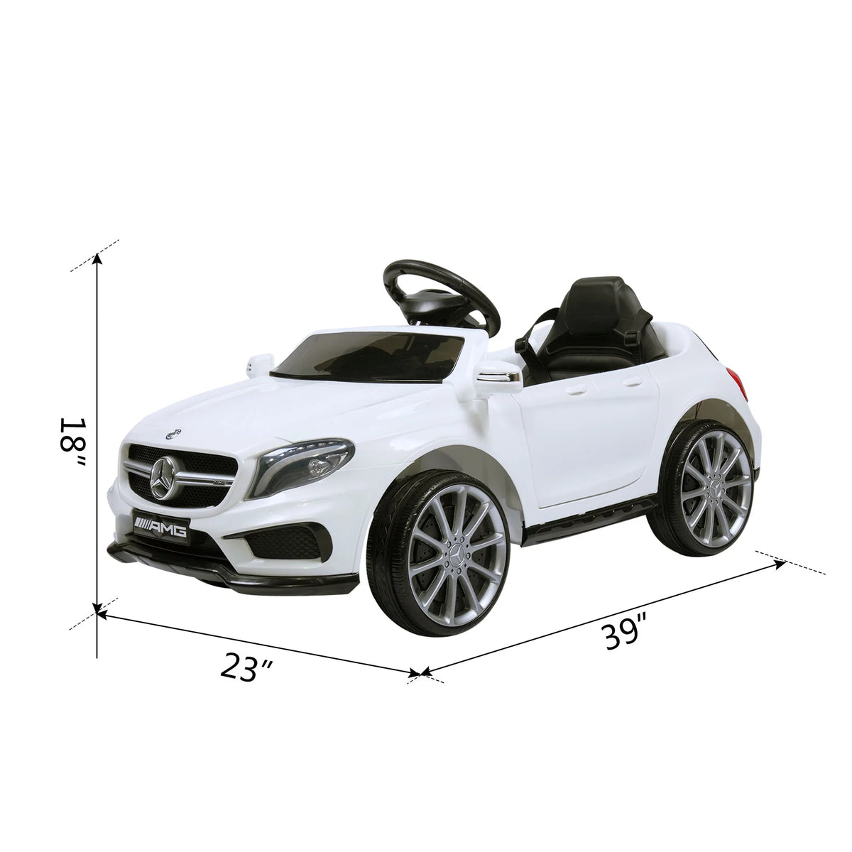 6V Battery 4-Wheel Electric Ride On Truck Car with Remote Control, White Y18842