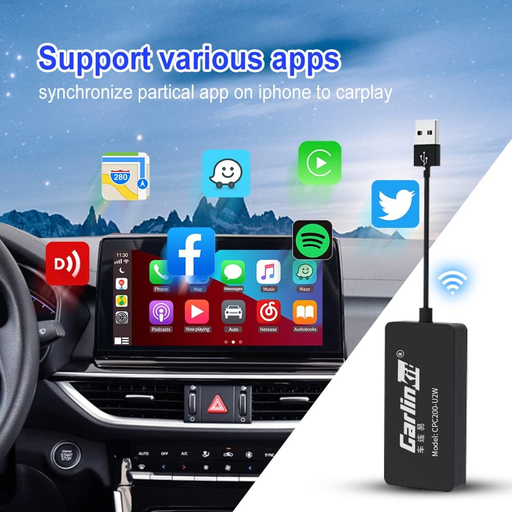 Wireless CarPlay Adapter Dongle 2.0 USB W3902