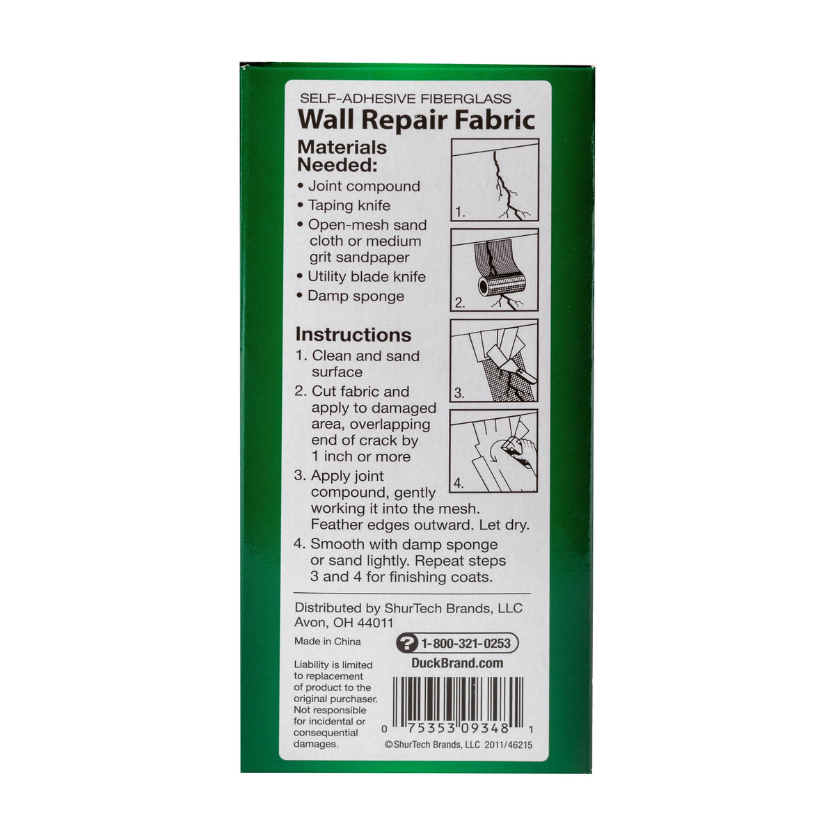 White Wall Repair Fabric Patch U9064