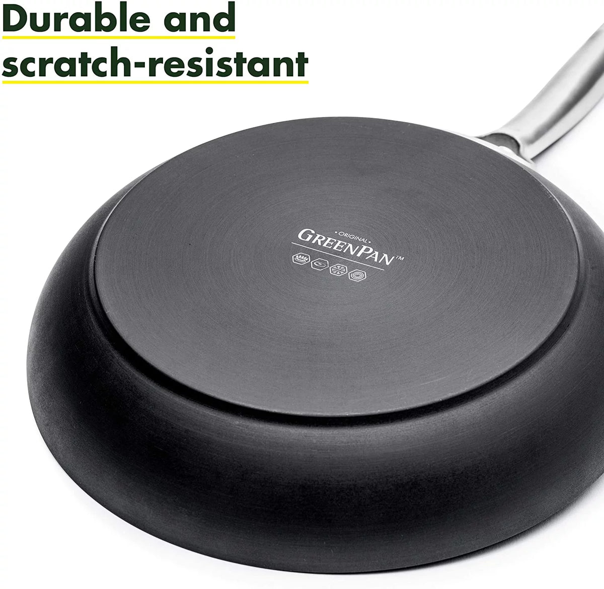 11 Piece Hard Anodized Ceramic Nonstick Cookware Set with Stainless Steel Lids D8448