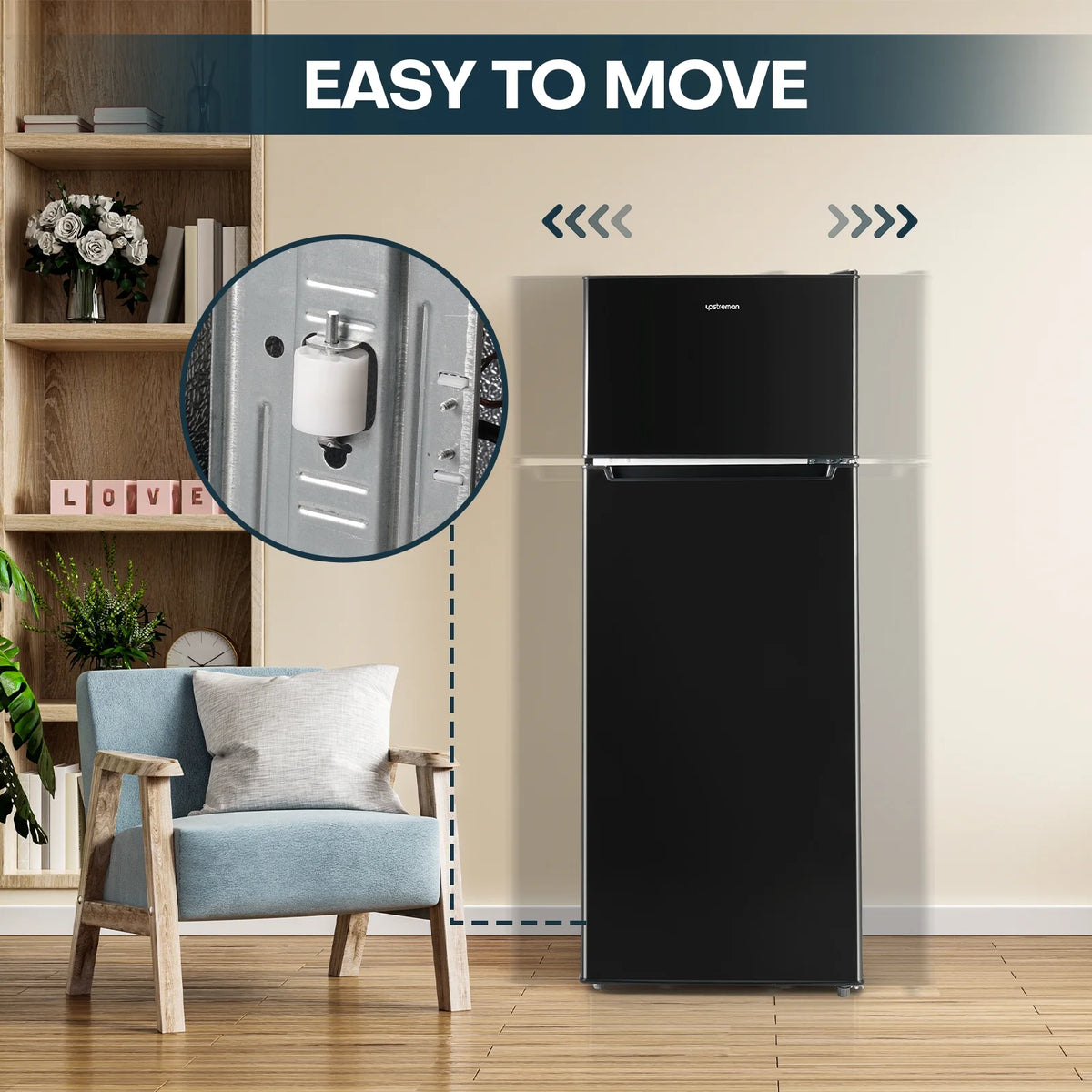 7.7 Cu.Ft. Double Door Fridge with Top Freezer B5503