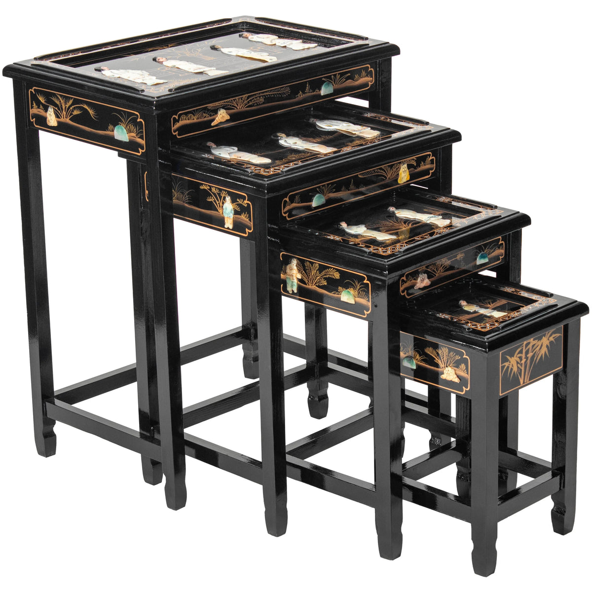Black Lacquer Nesting Tables S8598