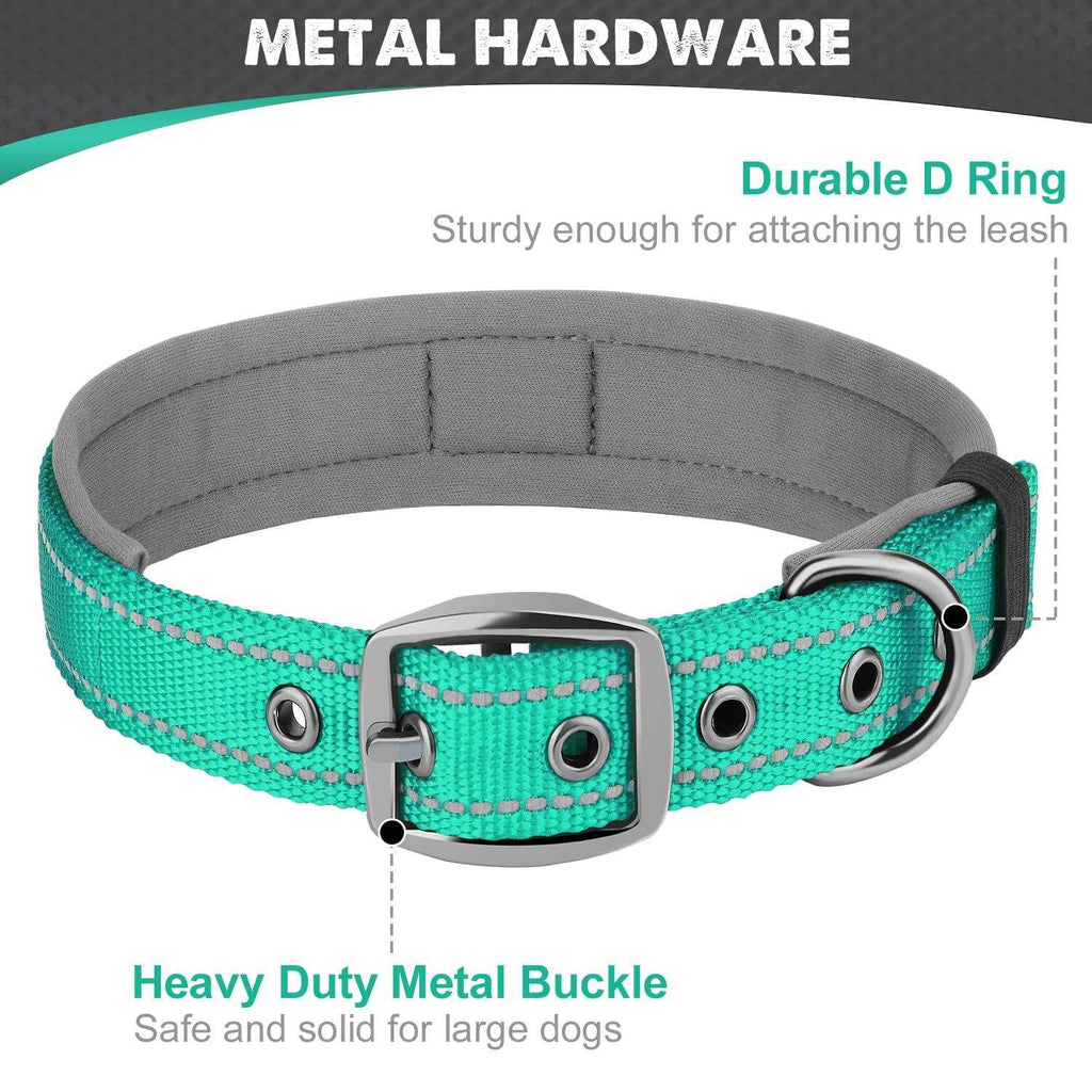 Reflective Neoprene Padded Nylon Dog Collar H41151