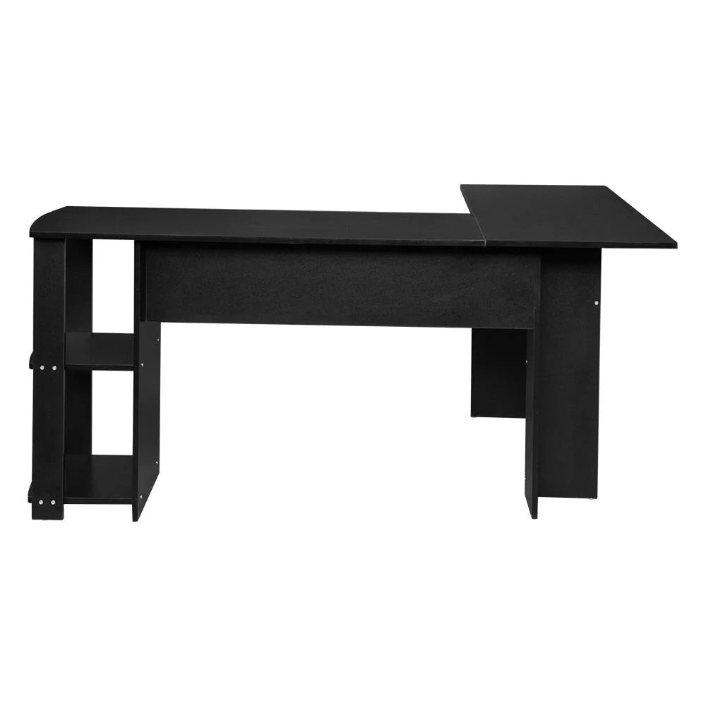 L-Shaped Computer Desk with Bookshelves E907624