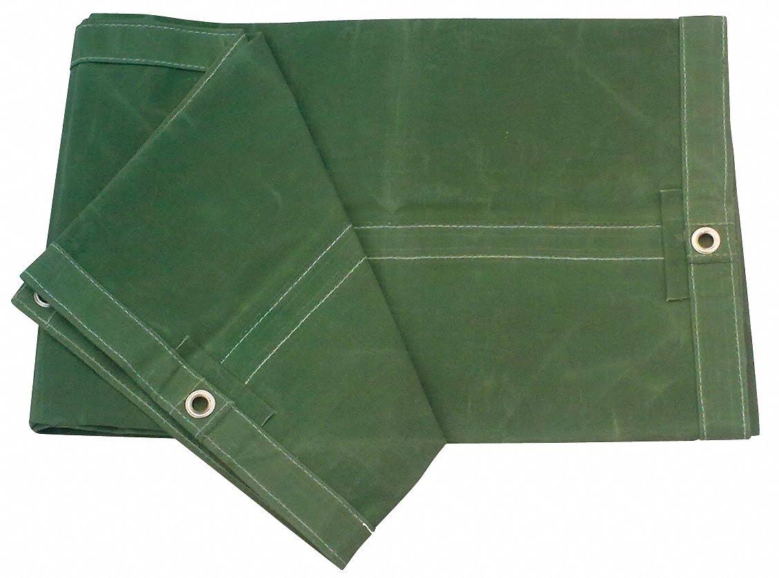 Heavy Duty Canvas Tarp, 20 x 30ft, Green R96374