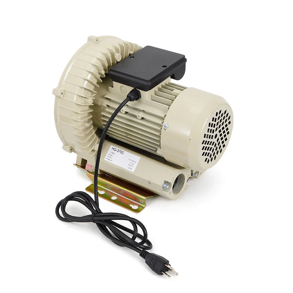 110V 370W Commercial Air Pump Aquarium Hydroponics Aquaculture Fish Tank Pond Blower J599887
