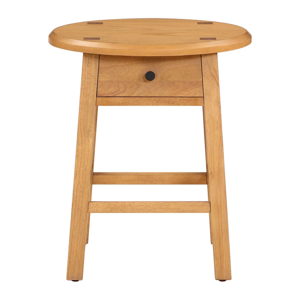 Round Side Table with Solid Wood Frame E2242
