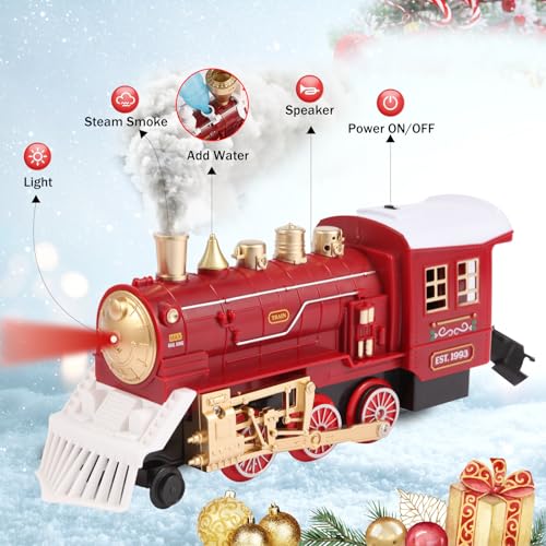 Christmas Train Set with Sound, Lights and Smoke E924832