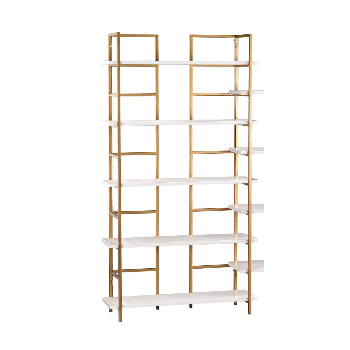 White and Gold Shelving Unit Q576826