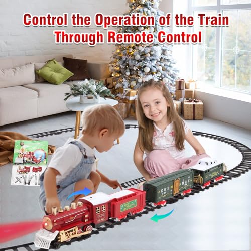 Christmas Train Set with Sound, Lights and Smoke E924832