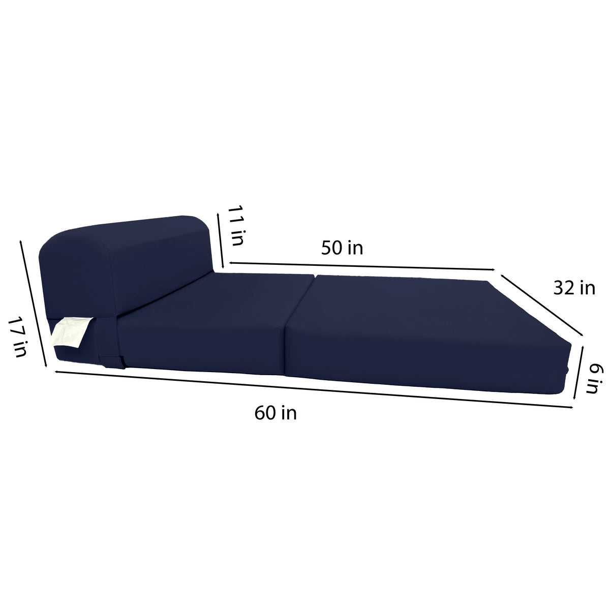 Navy Blue Folding Foam Sleeper Chair I8399