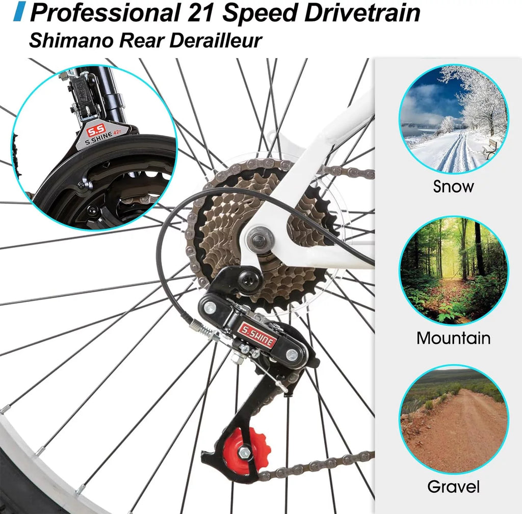 24 26 inch Mountain Bike 21 Speeds E398