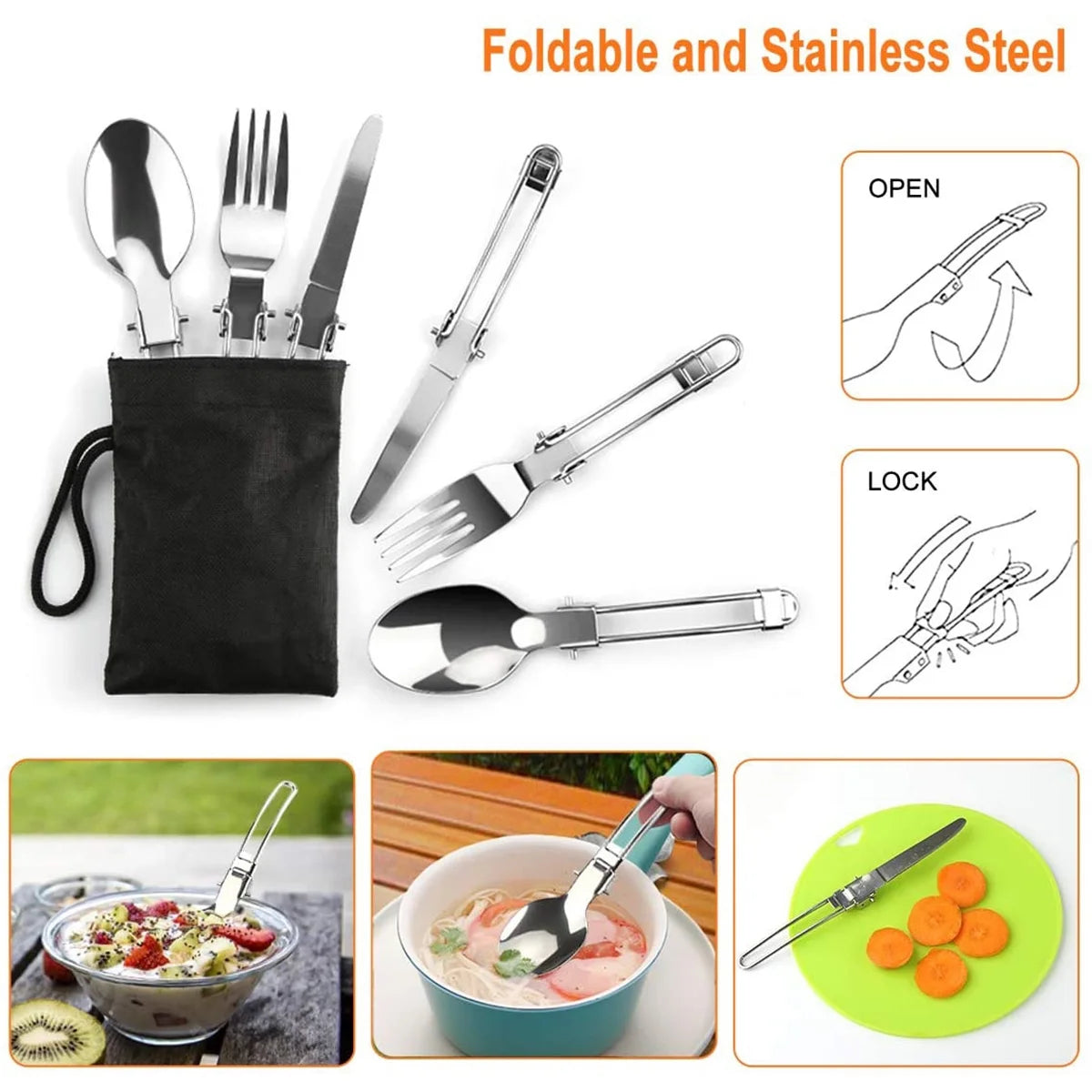 Camping Cookware Mess Kit Pot Pan Kettle Cooking Set Tableware with Stove Spoon Fork Cutter T1170