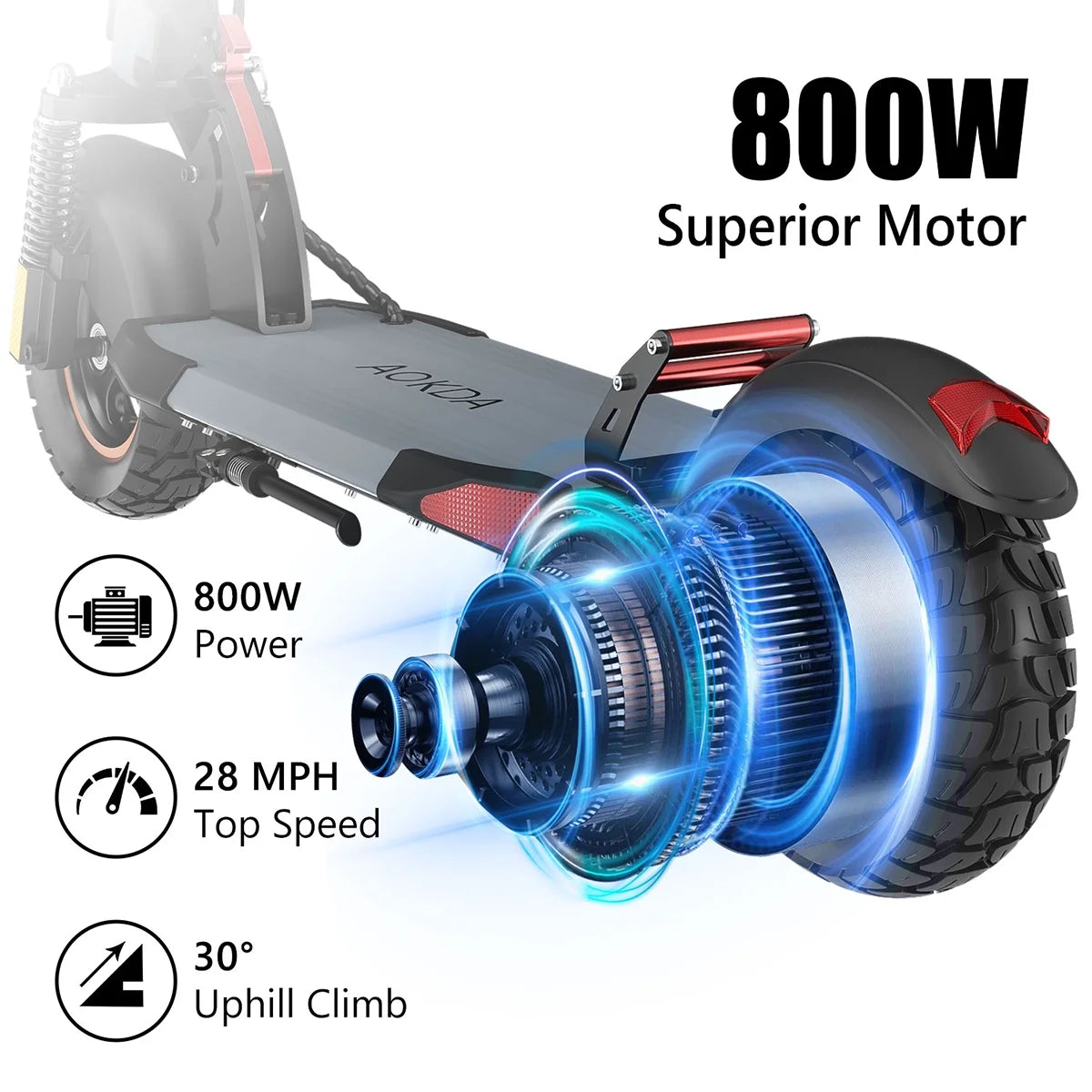 500W 3 Speeds Foldable Electric Scooter J8077