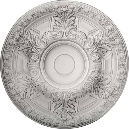 Granada Ceiling Medallion, Hand-Painted Pot of Cream Crackle W656288