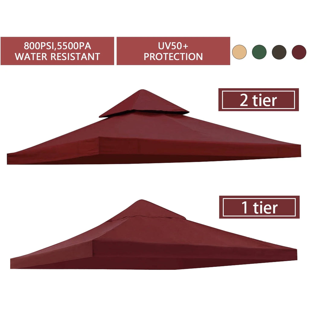 10FTx10FT Replacement Canopy Top Gazebo Tent Sunshade Cover U4340