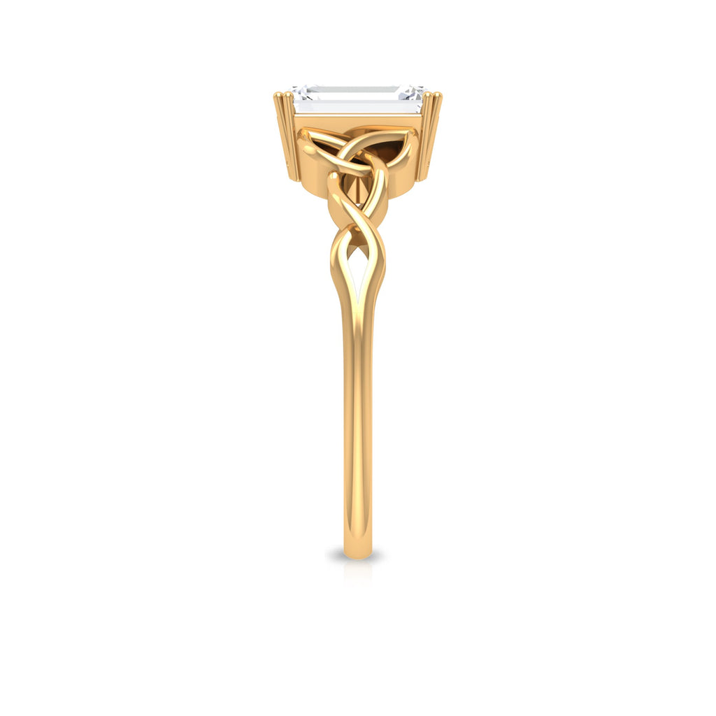 14K Yellow Gold Moissanite Engagement Ring Z3549