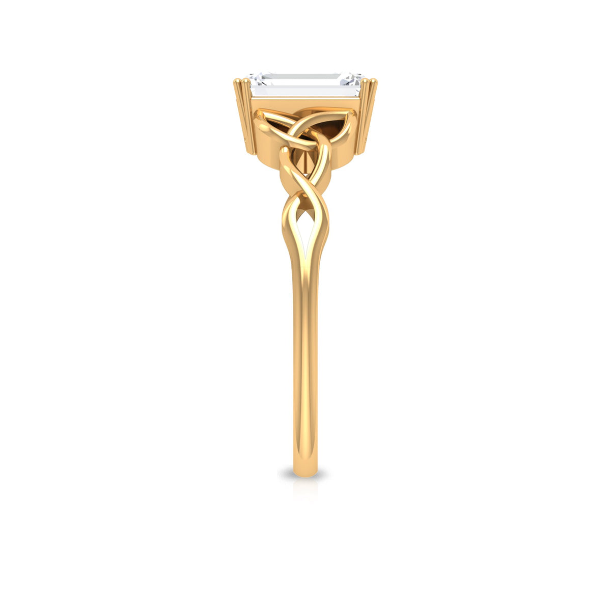 14K Yellow Gold Moissanite Engagement Ring Z3549