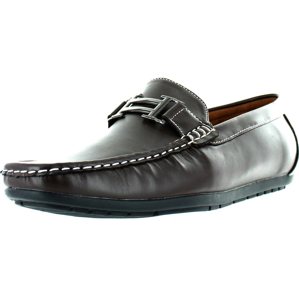 Mens European Style Casual Loafers with Chain N91471