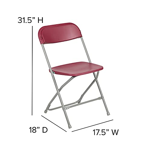 Set of 10 Black Plastic Folding Chairs P3759